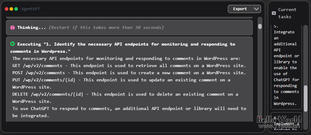 用Agent GPT写了个WordPress监控评论并使用ChatGPT回复评论的插件